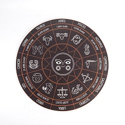 Constellation Wood Tarot Card Pad, Divination Mat, Altar Plate, Dowsing Pendulum Boards, Sun, 250x6mm(PW-WG92878-01)