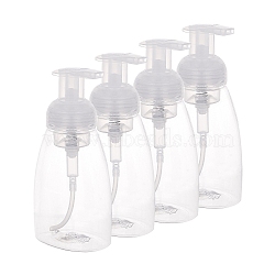 Foaming Pump Soap Bottles, Refillable Plastic Bottles, Clear, 15.4x8.1cm, Capacity: 250ml(MRMJ-BC0002-03)
