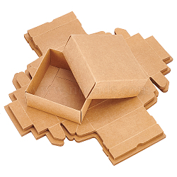 Cardboard Jewelry Boxes, Square, for Anniversaries, Weddings, Birthdays, Peru, 8.6x8.6x3.6cm, Unfold: 24.3~25.3x24.3~25.3x0.05cm, 2pcs/set(CBOX-WH0003-28A)