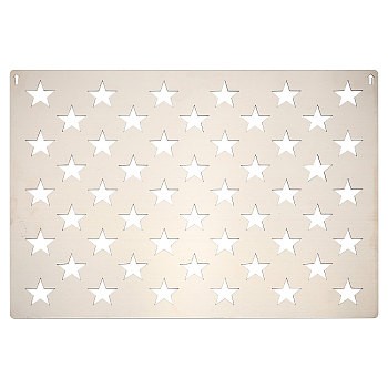 Star 201 Stainless Steel Cutting Dies Stencils, for DIY Scrapbooking/Photo Album, Decorative Embossing, Stainless Steel Color, 375x265x1mm, Star: 28x29.5mm