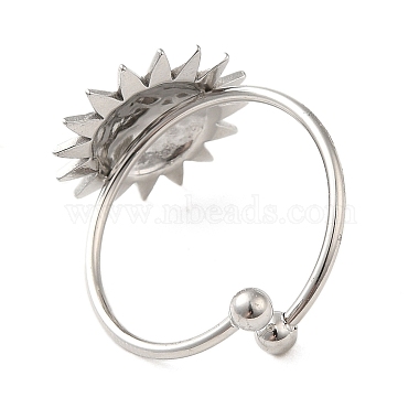 304 Stainless Steel Open Cuff Ring(RJEW-M167-09F-P)-3