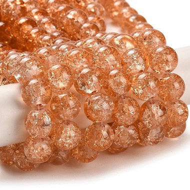 Spray Painted Crackle Glass Beads Strands(CCG-Q001-10mm-05)-2