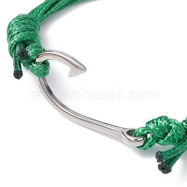 Fish Hook Shape 304 Stainless Steel Link Braclet(BJEW-JB09817)-5