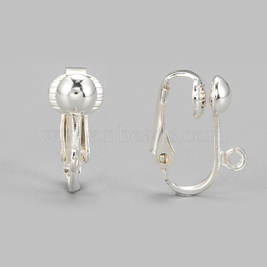 Accessoires de boucle d'oreille à clipser en fer pour les oreilles non percées(X-EC141-S)-2