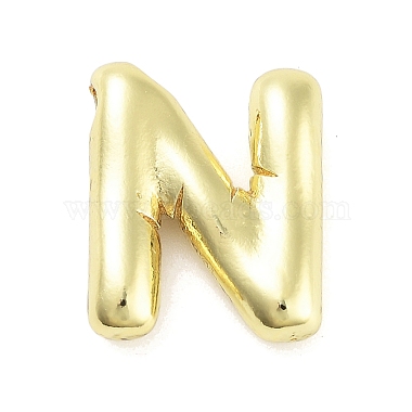 Real 18K Gold Plated Letter N Brass Pendants