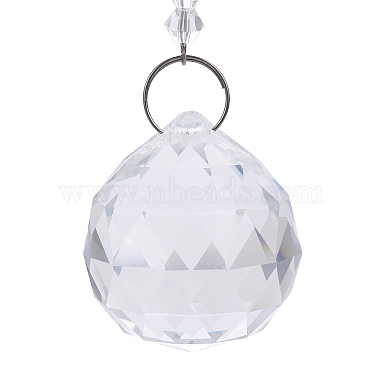Faceted Crystal Glass Ball Chandelier Suncatchers Prisms(AJEW-G025-A01)-4