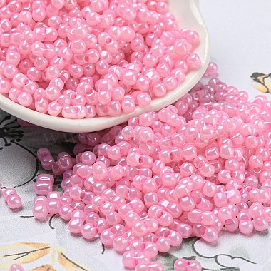 Pink Peanut Glass Beads