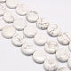 Natural Flat Round Crackle Howlite Beads Strands(G-L246-04)-1