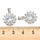 Brass Micro Pave Clear Cubic Zirconia Pendants(FIND-Z044-10P)-3