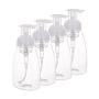 Foaming Pump Soap Bottles, Refillable Plastic Bottles, Clear, 15.4x8.1cm, Capacity: 250ml