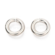 304 Stainless Steel Open Jump Rings, Round Ring, Stainless Steel Color, 11x2.5mm, Inner Diameter: 6.5mm(STAS-I178-07P)