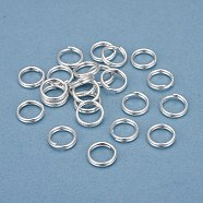 304 Stainless Steel Split Rings, Double Loops Jump Rings, Silver, 10x2mm, Inner Diameter: 8mm, Single Wire: 1mm(STAS-P223-22S-06)