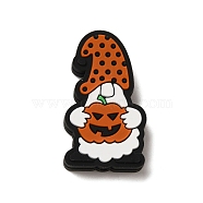 Halloween Series Silicone Beads, Dark Orange, Gnome, 33.5x19x7mm, Hole: 2mm(SIL-S007-02E)