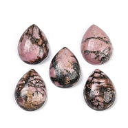 Natural Rhodonite Cabochons, Teardrop, 20~20.5x15~15.5x6.5~7mm(G-H094-01A-31)