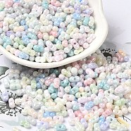 Opaque Colours Luster Glass Seed Beads, Peanut, Colorful, 6x3.5x3mm, Hole: 1mm, about 7258pcs/pound(SEED-B001-01A-06)