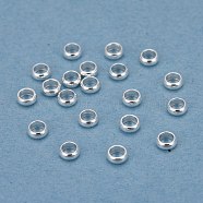 201 Stainless Steel Spacer Beads, Ring, Silver, 3x1mm, Hole: 1.8mm(STAS-D448-030S)