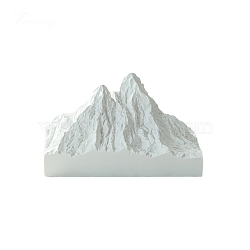 Gesso Alps Snow Mountain Statue Ornaments, Aromatherapy Essential Oil Diffuser Stone, for Home Bedroom Car Decoration, White, 85x50mm(AUTO-PW0002-03)