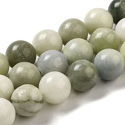 Natural Jade Beads Strands, Round, 12~12.5mm, Hole: 1.5mm, about 32pcs/strand, 15.24''(38.7cm)(G-H298-A16-05)