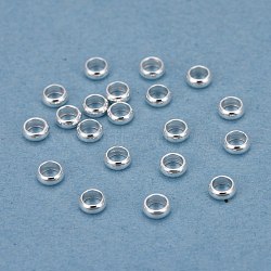 201 Stainless Steel Spacer Beads, Ring, Silver, 3x1mm, Hole: 1.8mm(STAS-D448-030S)