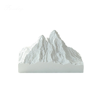 Gesso Alps Snow Mountain Statue Ornaments, Aromatherapy Essential Oil Diffuser Stone, for Home Bedroom Car Decoration, White, 85x50mm