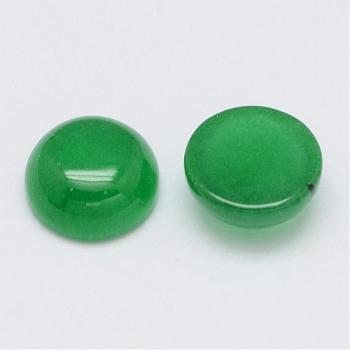 Natural Malaysia Jade Cabochons, Half Round, Dyed, 10x5mm
