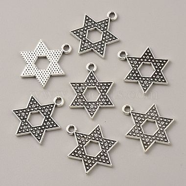 Antique Silver Star Alloy Pendants