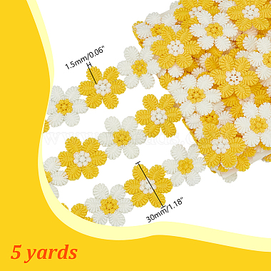 5 Yards Polyester Flower Ribbons(OCOR-AR0002-07)-2