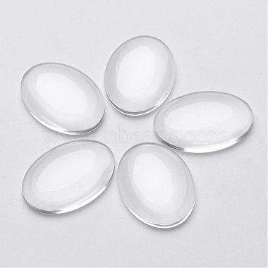 25mm Clear Oval Glass Cabochons