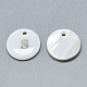 Natural White Shell Mother of Pearl Shell Charms(X-SSHEL-N036-053S)-1