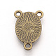 Tibetan Style Alloy Cabochon Connector Settings(TIBE-T006-10x14-AB-FF)-3