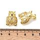 Brass Micro Pave Cubic Zirconia Stud Earrings(EJEW-D355-02G-02)-5