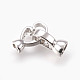 Brass Micro Pave Cubic Zirconia Fold Over Clasps(KK-P164-08P)-2