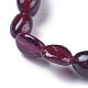 Natural Garnet Bead Stretch Bracelets(BJEW-K213-45)-3