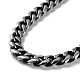 Ion Plating(IP) 304 Stainless Steel Cuban Link Chain Necklace(NJEW-P288-01A-AS)-2
