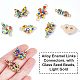 Nbeads 36Pcs 6 Style Alloy Enamel Links Connectors(FIND-NB0001-89)-4