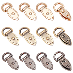 12Pcs 3 Colors Zinc Alloy Suspension Clasps, for Bag Replacement Accessories, Eye, Mixed Color, 3.5x1.5x0.6cm, Hole: 6x10.5mm, 4pcs/color(FIND-WR0006-98)