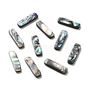 Natural Paua Shell Beads, Rectangle, 25x7x3.5mm, Hole: 0.8mm(SHEL-G014-07B)