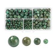 340Pcs 4 Style Natural African Jade Beads, Round, 4mm/6mm/8mm/10mm, Hole: 1mm(G-LS0001-43)