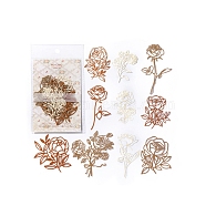 10Pcs 10 Styles Flower Lace Cut Scrapbook Paper Pads, Hollow Leaf & Flower Paper for DIY Album Scrapbook, Greeting Card, Background Paper, Tan, 62.5~92x39~70x0.3mm, 1pc/style(DIY-P084-C03)