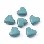 Sealing Wax Particles for Retro Seal Stamp, Heart, Medium Turquoise, 12.5x13.5x6.5mm(X-DIY-WH0157-77K)