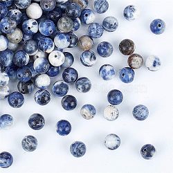 Natural Sodalite Beads, Grade AB, Round, 8mm, Hole: 1mm, 200pcs/box(G-OC0001-24)