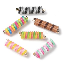 Plastic & Alloy Spiral Hair Tie for Women & Girl, Elastic Hair Rope Ponytail Holder Braid Accessories, Mixed Color, 70~75x18mm(MRMJ-M004-02)