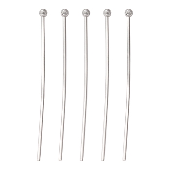 304 Stainless Steel Ball Head pins, Stainless Steel Color, 35x0.7mm, 21 Gauge, Head: 1.9mm