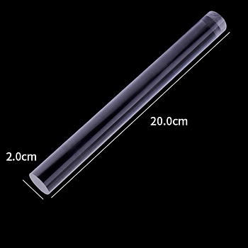 Acrylic Rolling Pins, Clay Craft Tools, Clear, 200x20mm