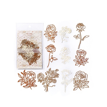 10Pcs 10 Styles Flower Lace Cut Scrapbook Paper Pads, Hollow Leaf & Flower Paper for DIY Album Scrapbook, Greeting Card, Background Paper, Tan, 62.5~92x39~70x0.3mm, 1pc/style