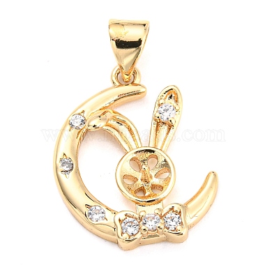 Real 14K Gold Plated Brass+Cubic Zirconia Peg Bails
