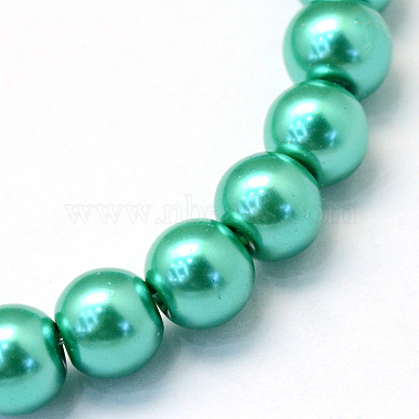 Baking Painted Pearlized Glass Pearl Round Bead Strands(HY-Q003-10mm-29)-2