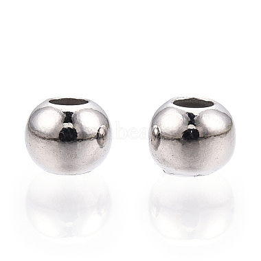 Rhodium Plated 925 Sterling Silver Beads(STER-T007-12P-01)-2