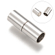 Column 304 Stainless Steel Magnetic Clasps with Glue-in Ends(X-STAS-I026-03)-1