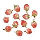 colgantes de resina epoxi de flores hechos a mano(KY-SZ0001-36B)-1